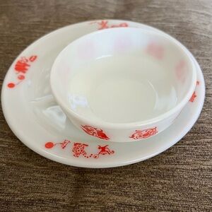 Pyrex Circus Children’s Plate and Bowl